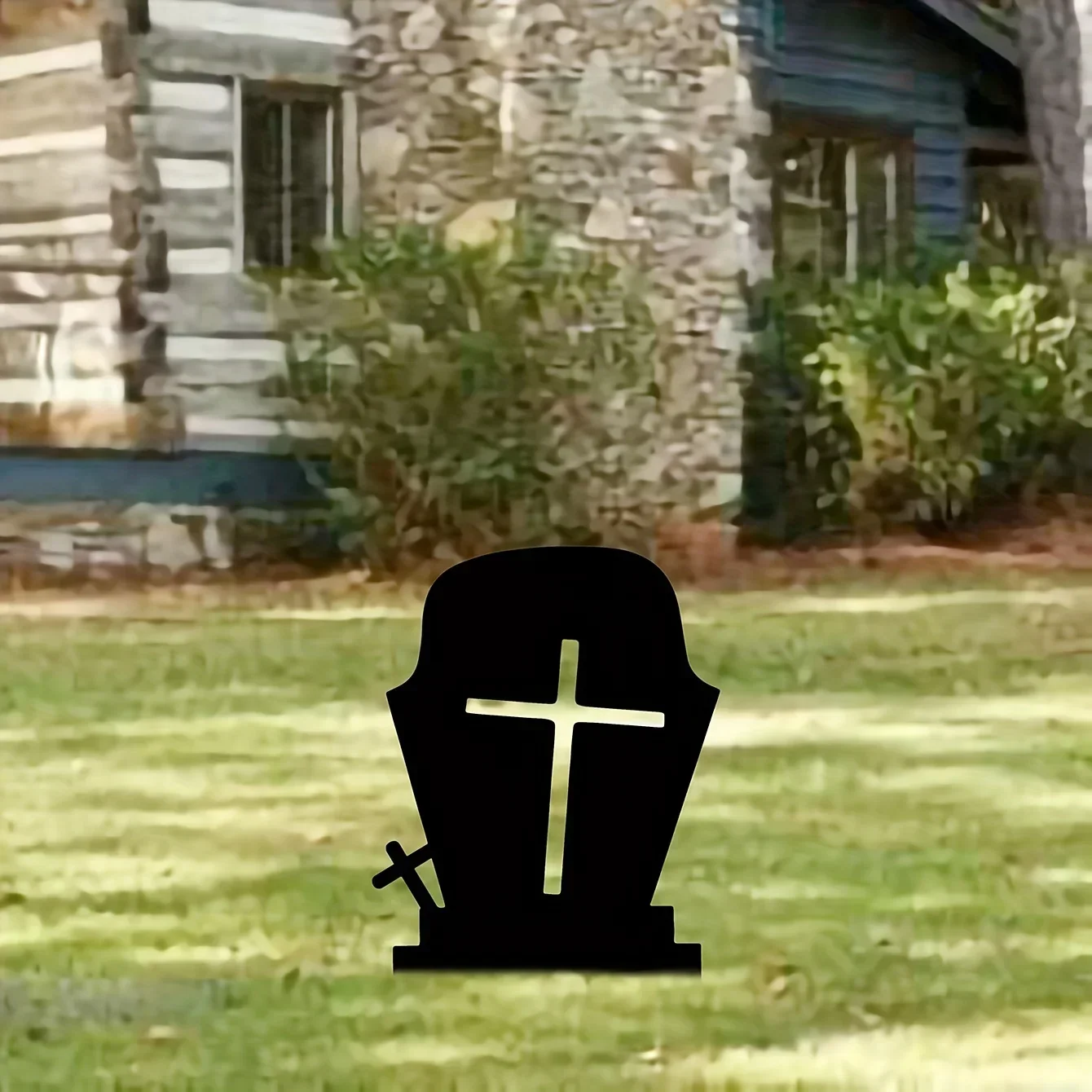 

CIFBUY Decoration 1pc Halloween Garden Stake Metal Silhouette Yard Sign With Stake For Garden Decoration Halloween Decor Outdoor