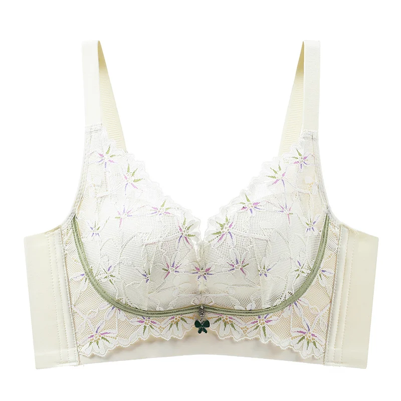 

Women's Clothes Fresh Flower Lace Bra Soft No Underwire Comfortable Underwear