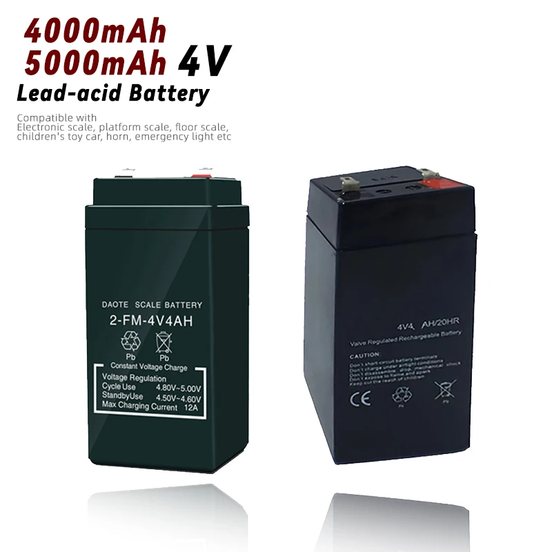 

4V 4.0 AH 5.0AH Rechargeable lead acid storage battery cell 4000mAh 5000mAh for LED light bulb and electronic scale balance