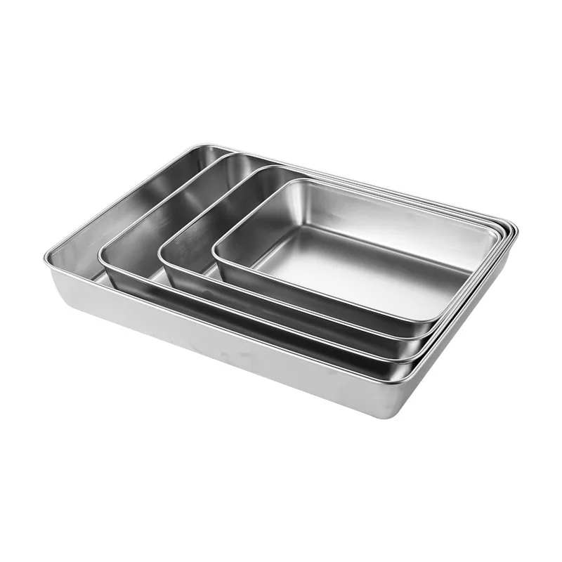 Stainless Steel Rectangular Bakeware With Handle 6