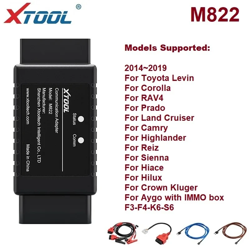 

Car fault detector XTOOL M822 adapter used in conjunction with X100 Pad3 car key accessories