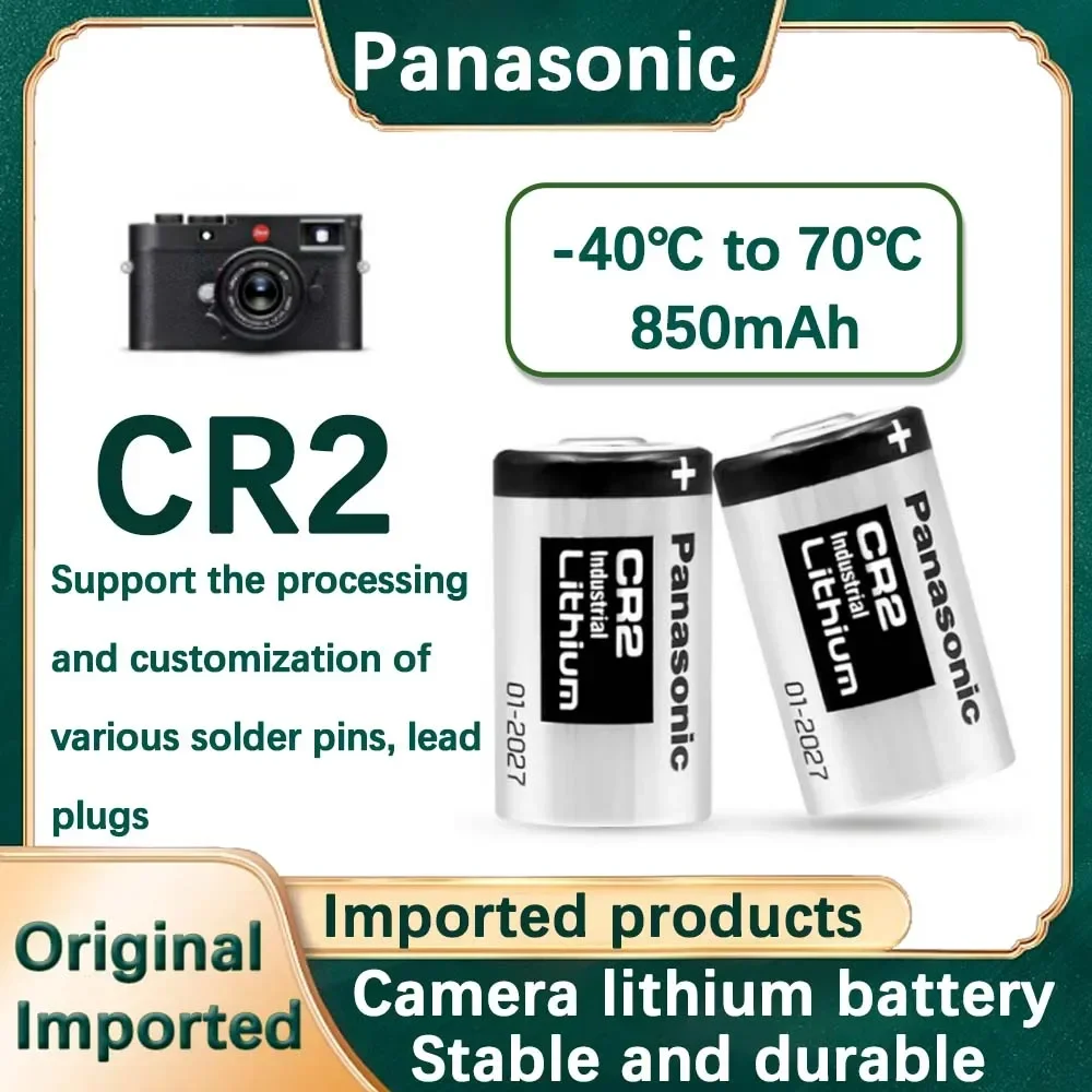 1PCS Panasonic CR2 CR15H270Rangefinder 3V Lithium Manganese Battery Polaroid mini 25 Camera Printer Disc Brake Lock GPS Security