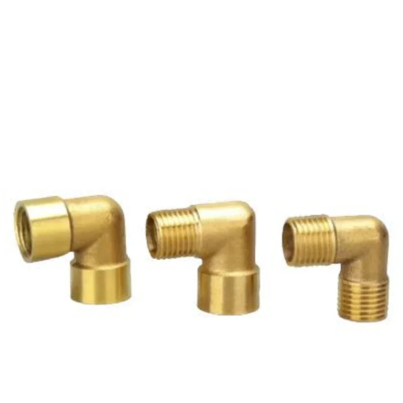 Pipe Fitting Water Pipe Fitting Hose Pipe Fitting 1/8" 1/4" 3/8" 1/2" 3/4" 1" Female x Male Thread 90 Deg Brass Elbow Pipe Fitting Connector Coupler For Water Fuel Copper adapter