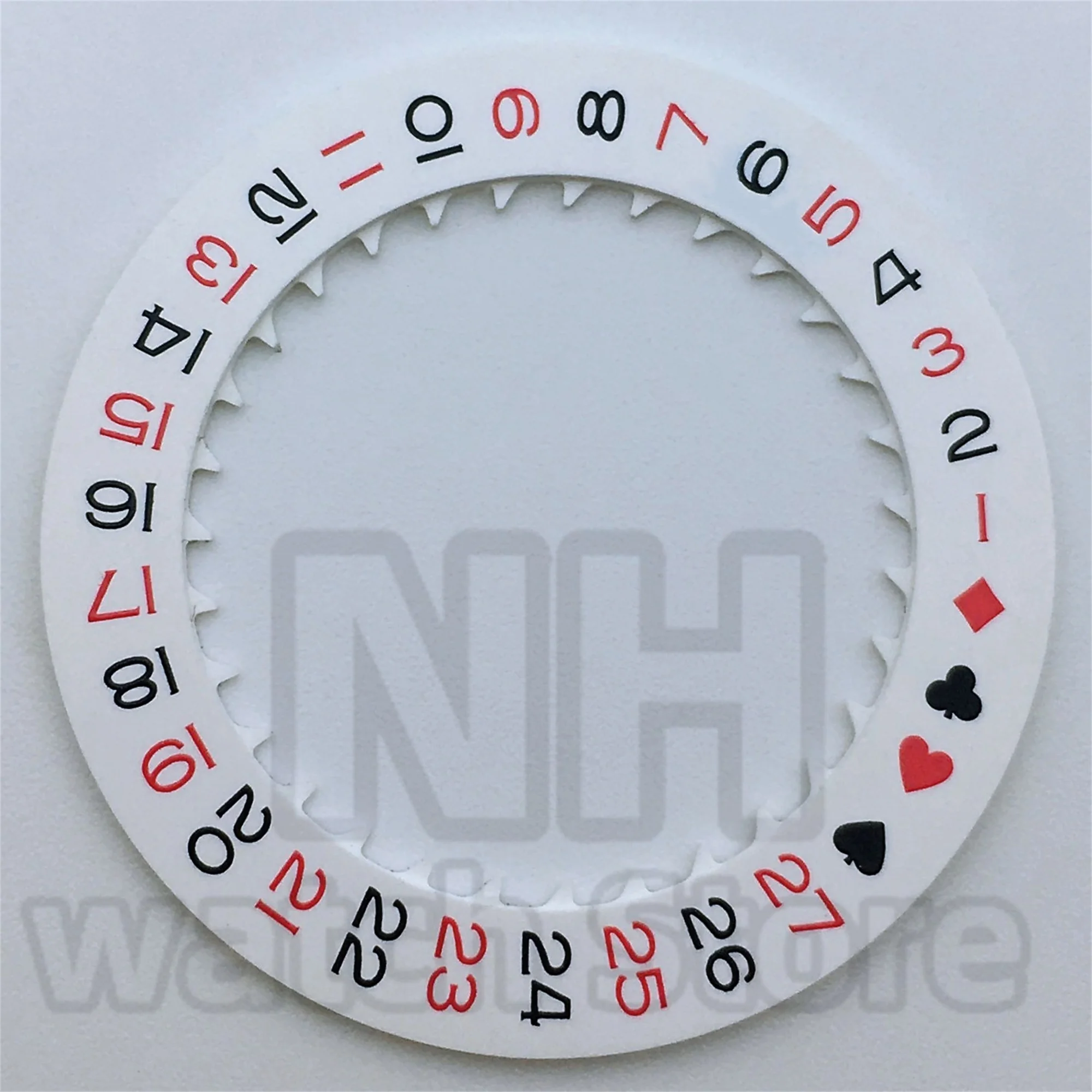 Luminous Watch Calendar Disc with Date Wheel for Modified Repair Tools - Black, White, Green, Blue Options