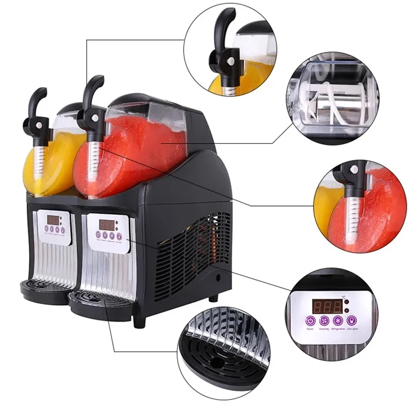 Single Bowl Slush Machine Tank Slush Machine Snow Melting Machine Smoothie Maker Machine Ice Cream Maker 3