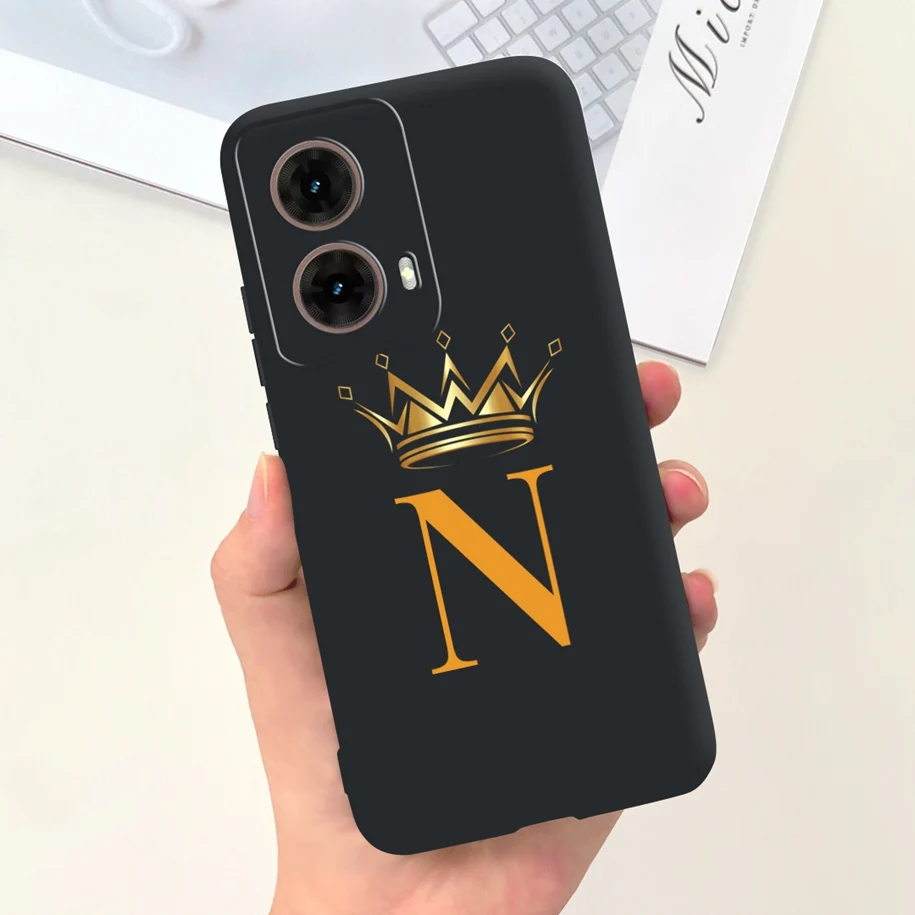 Luxury Initial Letters Soft Silicone Protective Case - Shockproof Bumper Cover
