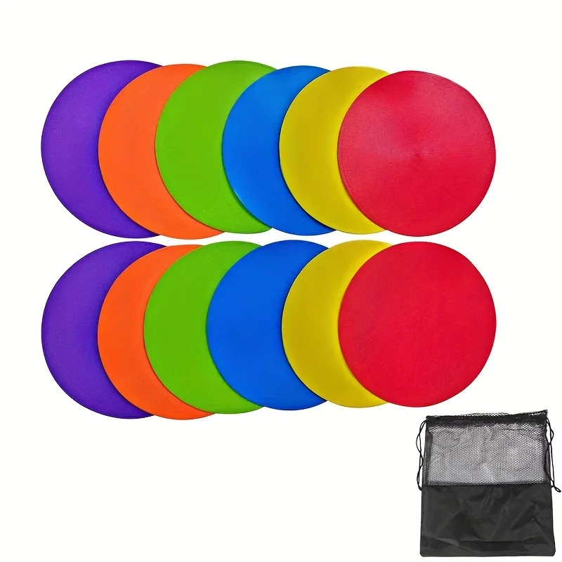 Football Training Discs football training discs football training mat Flat Round Cone for Outdoor Football Training Auxiliary 6Pcs 12Pcs