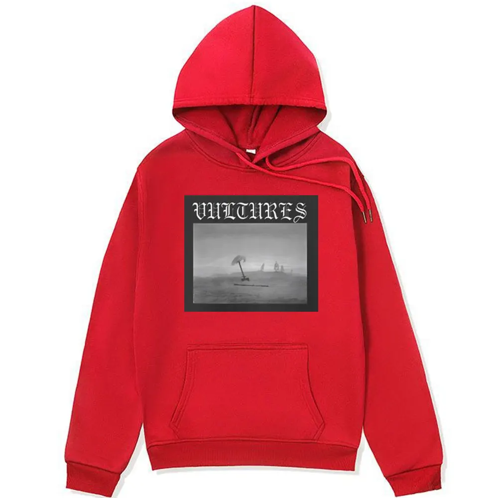 Rapper Kanye West Vultures New Song and Album Cover Hoodies Men Women's Hip Hop Harajuku Sweatshirts Fleece Hoodie Pullover Male