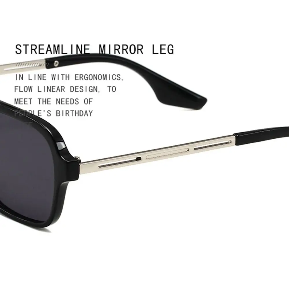 Luxusmarke UV400 Schutz Quadratische Sonnenbrille Vintage Sommer 70er Jahre Sonnenbrille Retro-Stil Shades für Damen und Herren – Detail 7