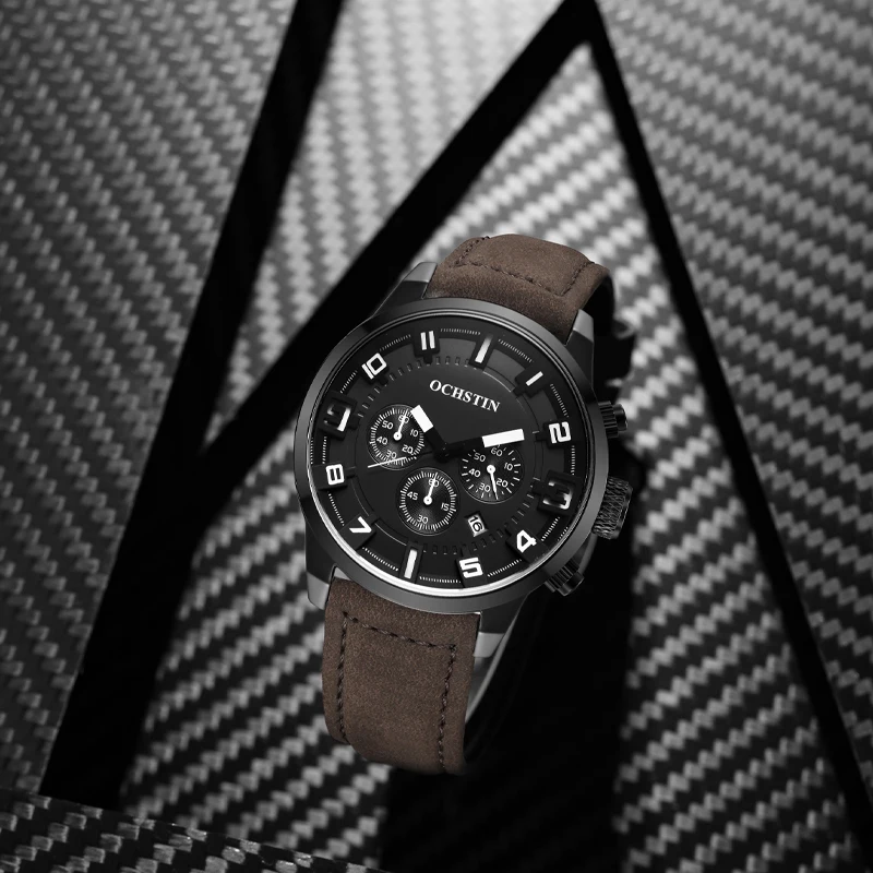 OCHSTIN 2024 New Personalized Trend Legendary Series Multi functional Quartz Movement Waterproof Watch Men's Quartz Watch