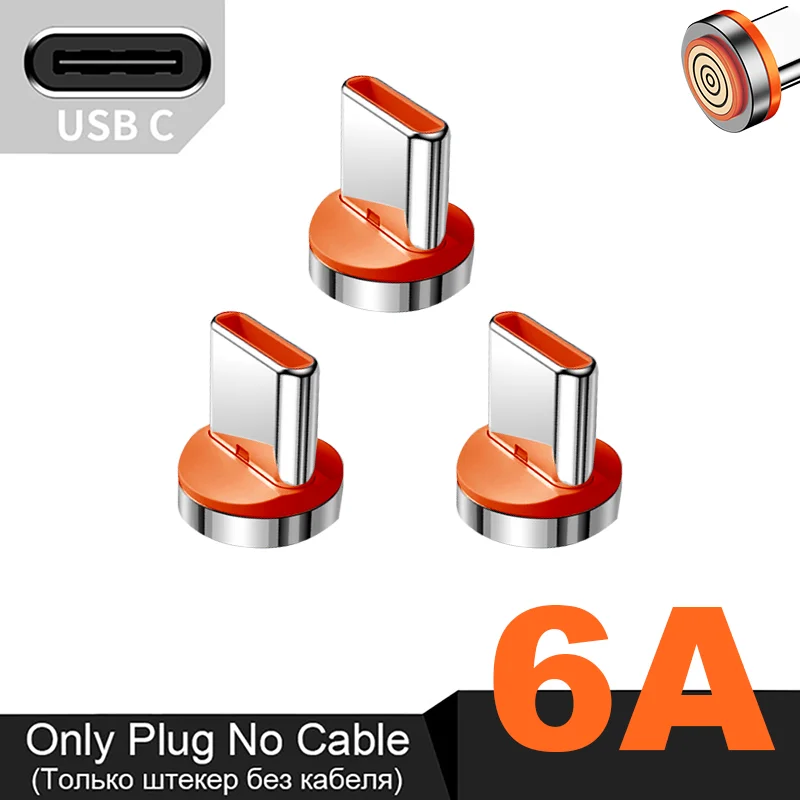 

5A 7-pin circular magnetic head C-type 3A USB C-type magnetic prompt fast charging adapter suitable for Samsung Xiaomi iPhone