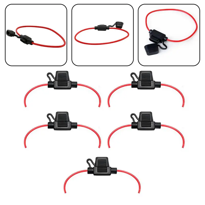 5 Pack Car Fuse Insert Lead Seat No. 12 Wire 12V30A Waterproof Inline Fuse Holder Fit Boat, Electric Automotive, Car, Marine - Image 4