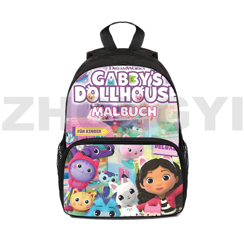 

12/16 Inch Mini Bag Back Pack Children Cartoon Gabbys Dollhouse Backpacks Travel 3D Cartoon School Backpack Anime Kindergarden