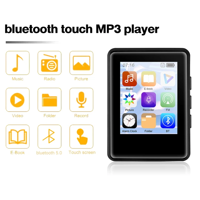 Mini reproductor MP3 MP4 con Bluetooth, pantalla a Color de 1,8 pulgadas,  portátil, E-book, deportes, Radio FM, Walkman, reproductor de música para  Win8/XP/VISTA - AliExpress