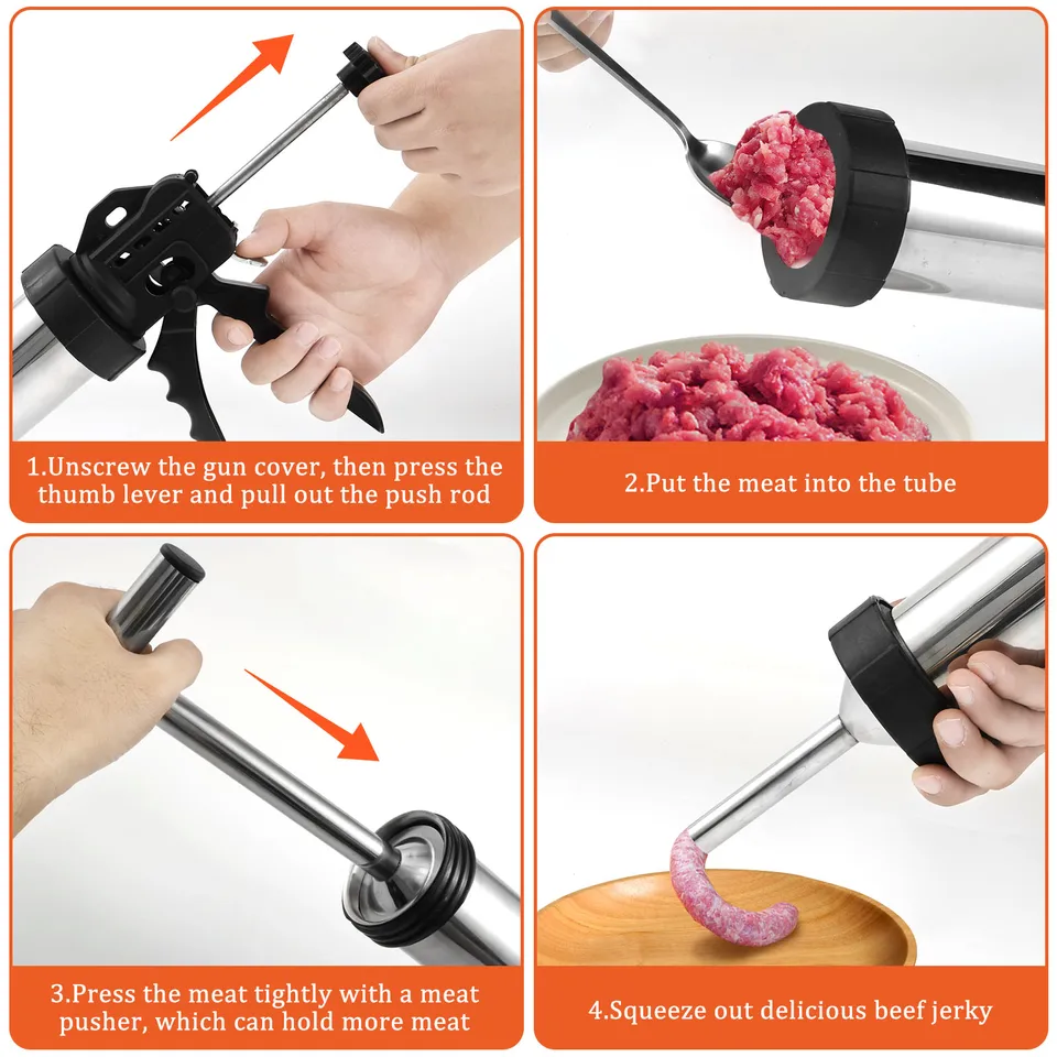 Macchina Per Salsicce Manuale Con Imbuti Per Budelli - Riempitrice Di Carne Fai Da Te