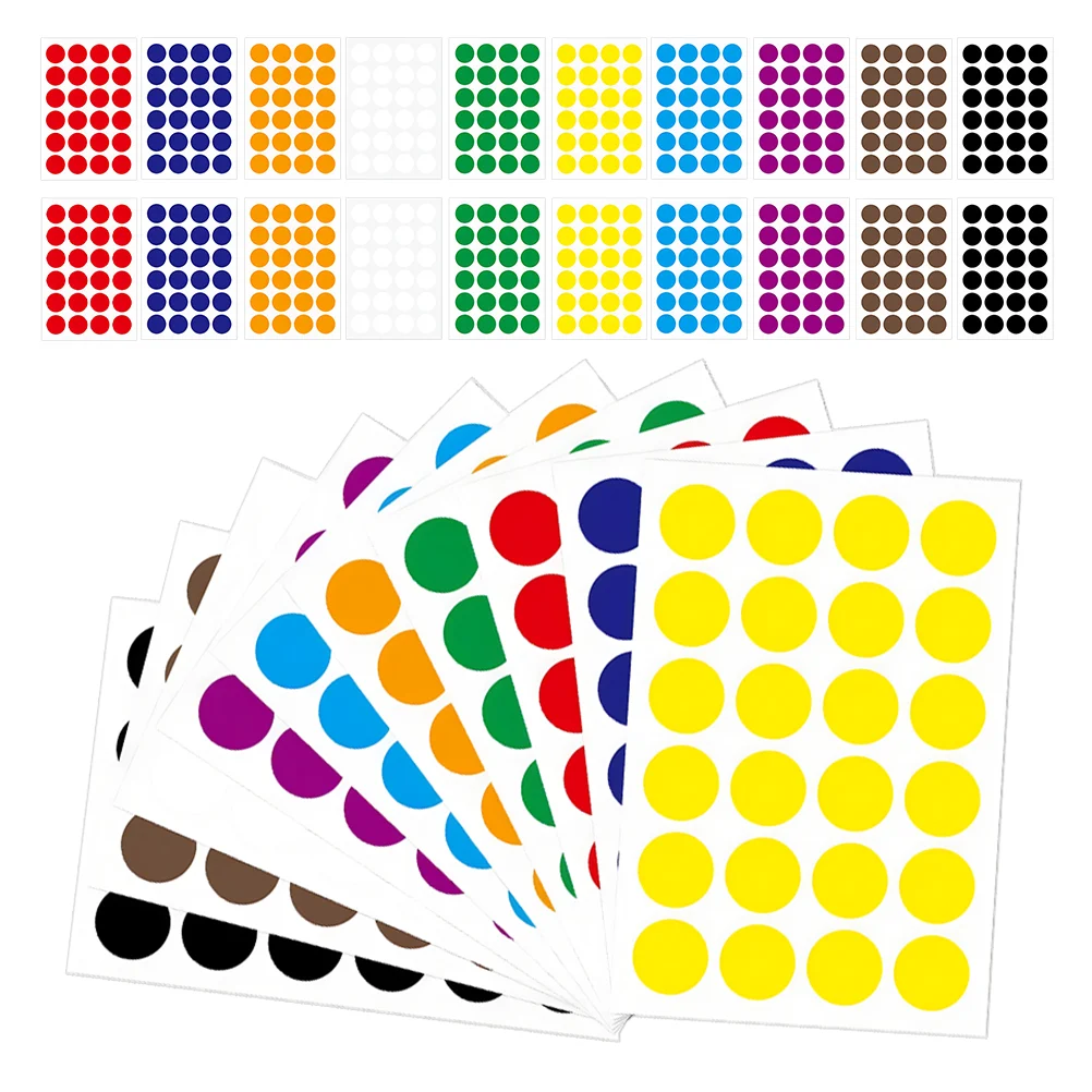 

Color Dot Stickers Colored Dry Erase Small Round Label for School Coded Circle Labels Nail