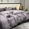 Svetanya Pure Egyptian Cotton Bedding Sets Bed Linens Solid Color Sheet Pillowcase Duvet Cover Queen King 3