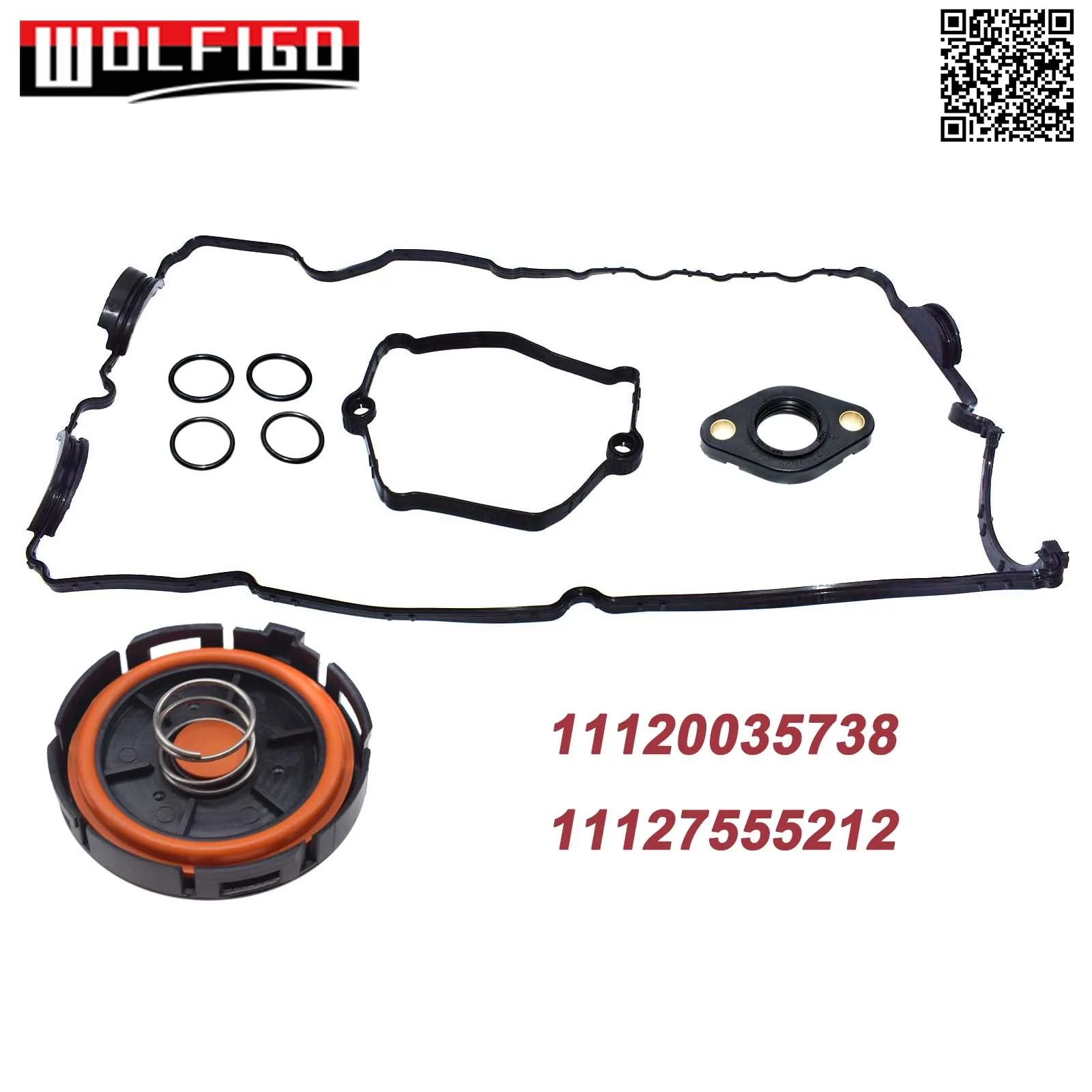 Valve Cover Gasket Cylinder Head Gasket 11120035738 11127555212 11377514007 For BMW E90 E83 E91 E92 E93 E81 E87 E82 E83 E84 N46 rubber gasket aluminum gasket kits