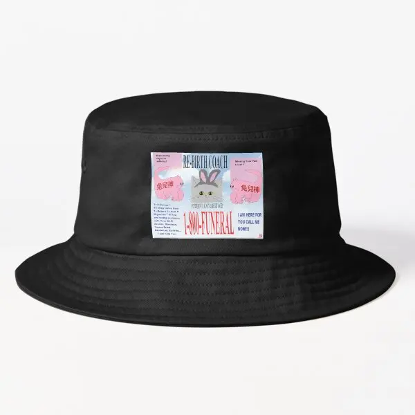 

Tu Er Shen Psychic Hotline Funeral Mer Bucket Hat Casual Boys Fish Hip Hop Fashion Women Black Spring Summer Sport Outdoor