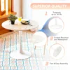 32 Inch |Round Dining Table with Faux Marble Top for Kitchen Bar Patio and More| Modern Small Coffee Table Living Room Accent 5