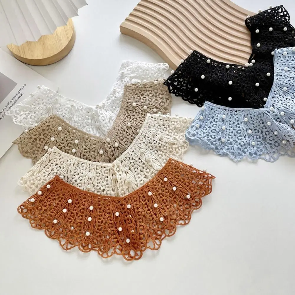 Colletto in pizzo ricamo scollo in pizzo colletto inserto collare decorazione pizzo applique pizzo finiture in pizzo per abito fai da te artigianato pizzo pizzo rimovibile, chiffon, colletto finto