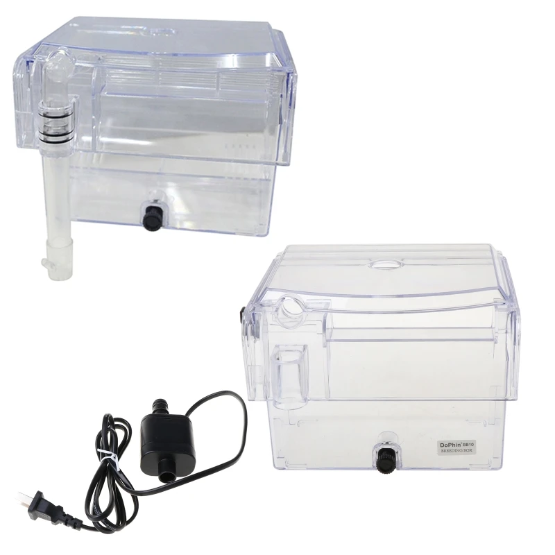 Fish Breeding Box Aquarium Breeding Hatchery House Clear Fish for Tank Incubator Transparent Breeder Isolation Hanging Box fish breeding box