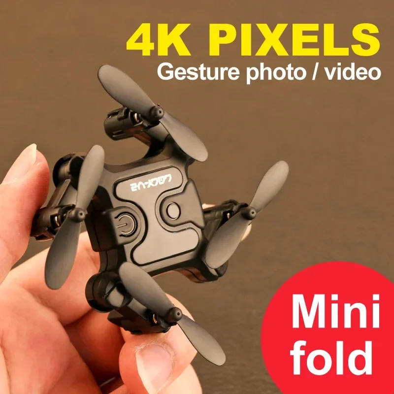 

Folding Quadcopter Aerial V2 Photography Fixed Pressure RC Mini Drone 4K Profesional HD Camera WIFI FPV Remote Helicopter Toys