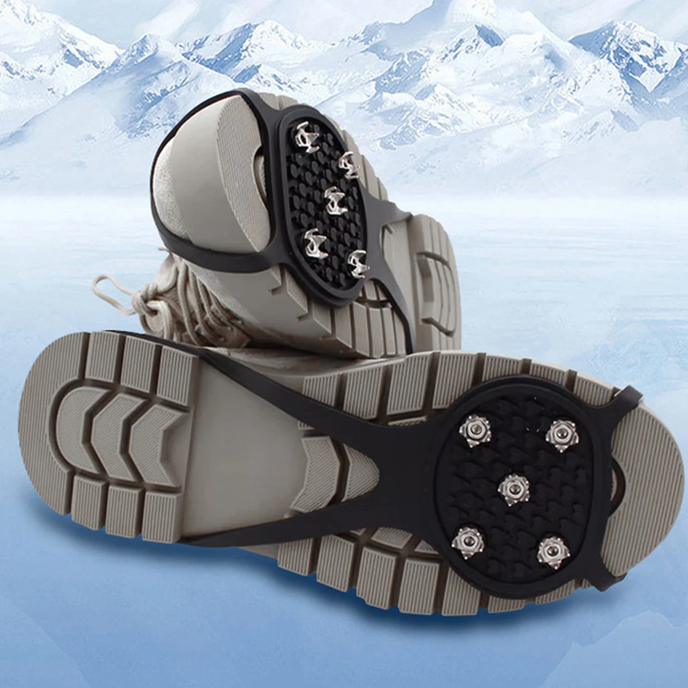 5/8 Teeth Snow Ice Claws Non-Slip Walking Cleat Ice Grippers Winter Ice Cleats Ice Crampons for Walking On Snow