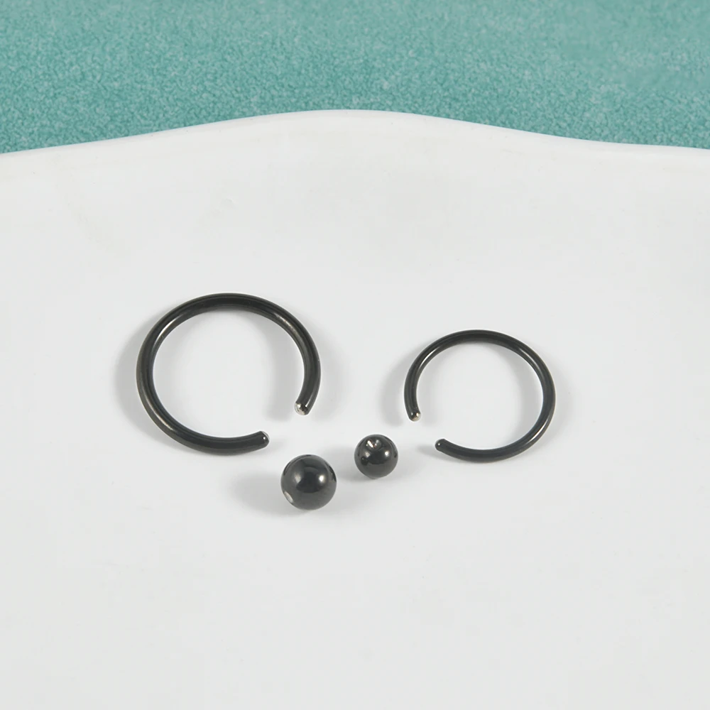 10PCS 316L Stainless Steel Captive Bead Ring Nose Septum Lip Hoop Rings Helix Daith Tragus CBR Earring Basic Piercing Jewelry piercing jewelry,nose rings,body piercing jewelry,body jewelry,ear piercing jewelry