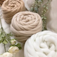 100g Giant Chunky Knitting Yarn - Icelandic Roving Imitation-Wool Super Soft for Arm Knit Crochet DIY Sweater Scarf Hat Projects 1