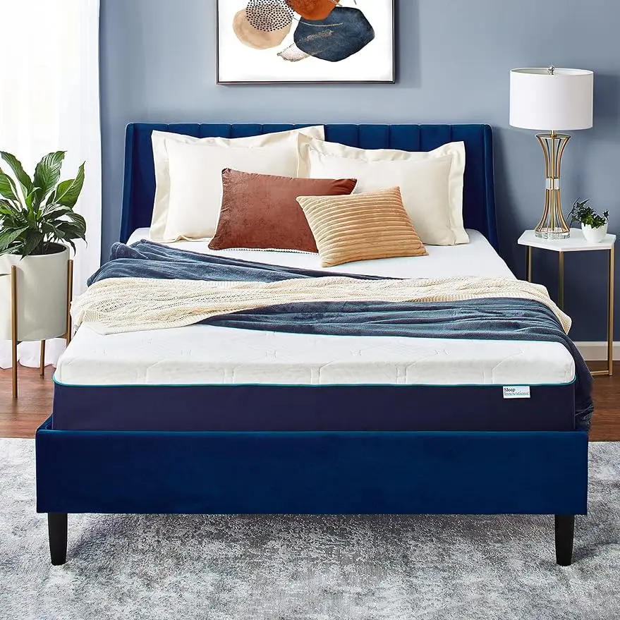 

Arlo Cooling Firm Support Foam Mattress, 12 Inch Bed in a Box, Queen Size, Blue