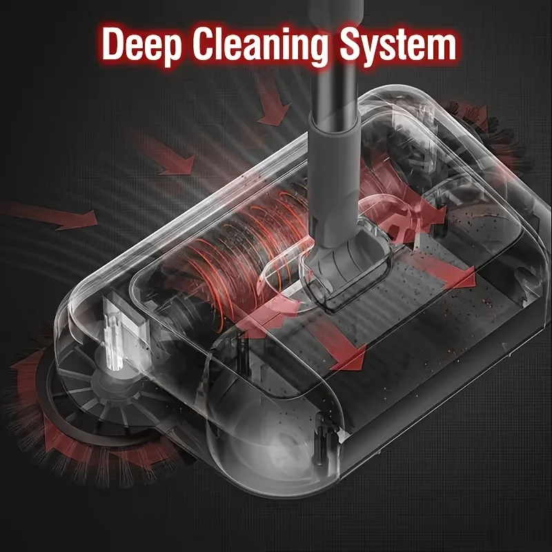 Hand Push Floor Sweeper Hand Push Carpet Sweeper Non-Electric Vacuum Sweep Sweeper Floor Cleaning Tools for Home Sweeping