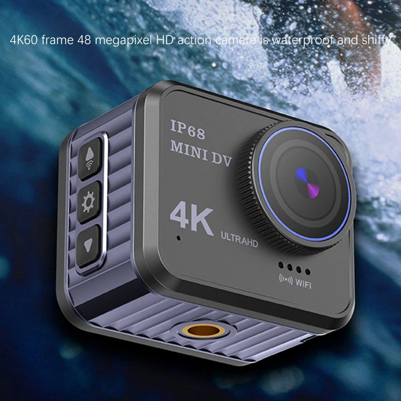 Camera Hd 170 Degree Wide-Angle Lens RAM 4K/60Fps Waterproof Anti-Shake Wifi Remote Control DV Digital Camera small action camera