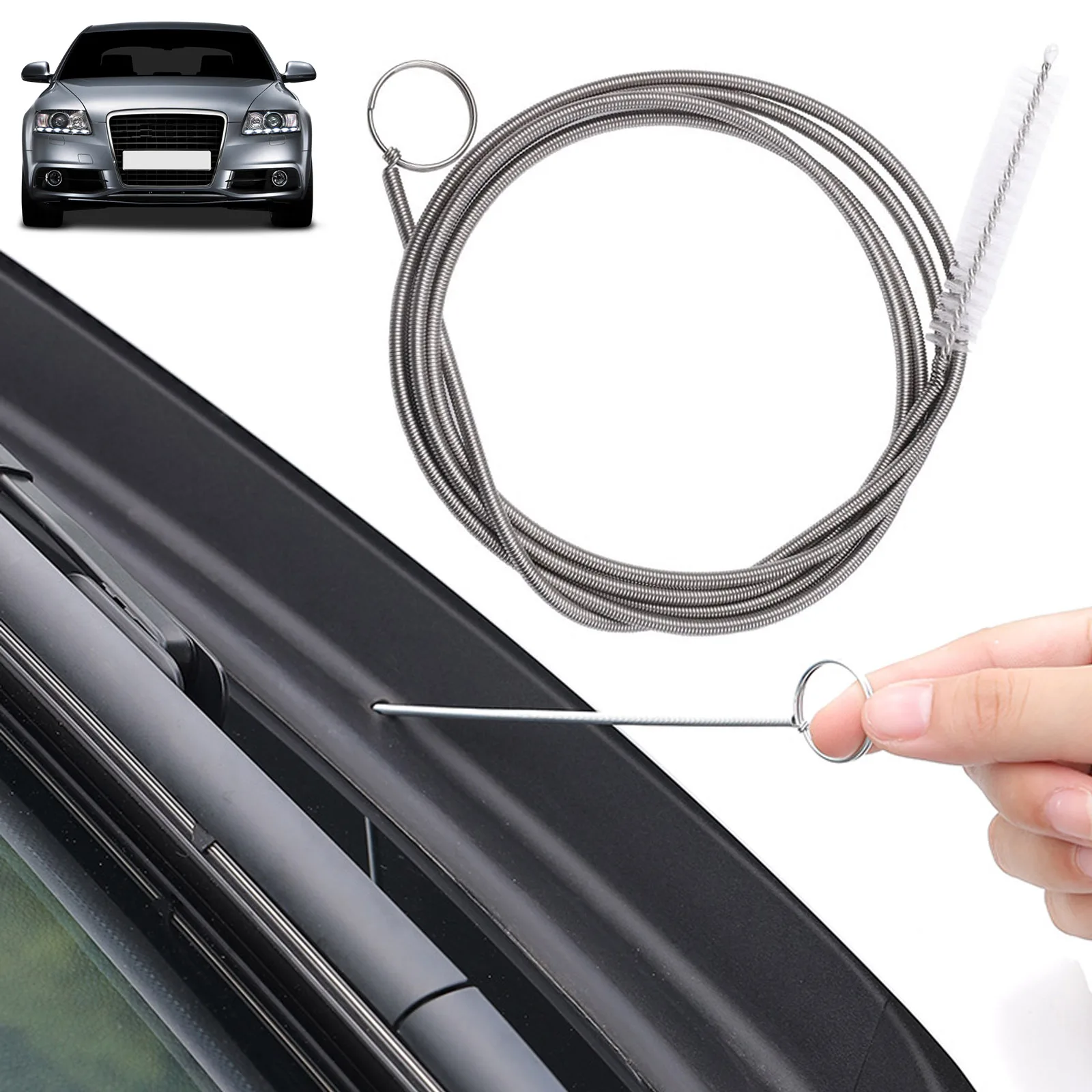 

Car Styling Sunroof Door windshield Cleaning brush drain hole is blocked auto Sunroof Drain Pipe Clean Brush Cleaning tools