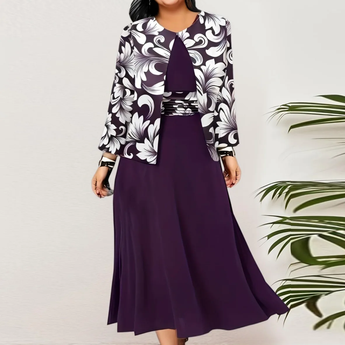 

2 Piece Sets Coat And African Dress Muslim Abaya Hijab Bandage Bazin Long Sleeve Robe Gowns Africa Sexy Lady Party Print Dresses