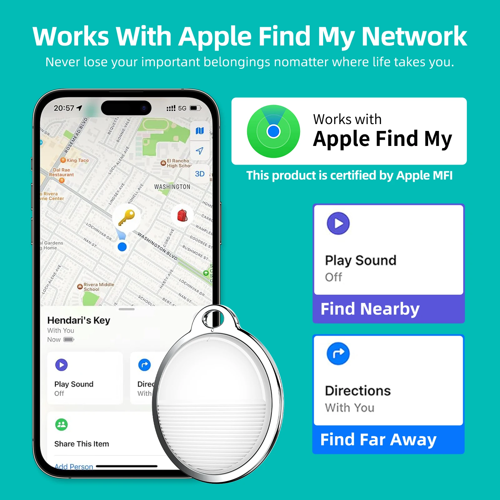 Mini Tracking Device For Apple Find My App Key Smart Tag Child Finder Pets GPS Lost Tracker Smart Bluetooth Tracker IOS System