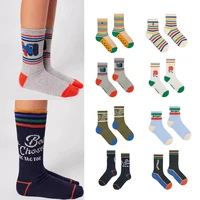 Children's Socks 2025 New Spring Summer Boys Girls Printed Casual Socks Autumn Winter Kids Cute Short Socks with Letter Print