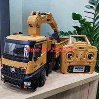 2.4G 26CH Alloy Timber Grapplo 1/14 RC Engineering Vehicle Dump Truck Unload 16KG Trailer Cars excavator Toys Gift transport car 2