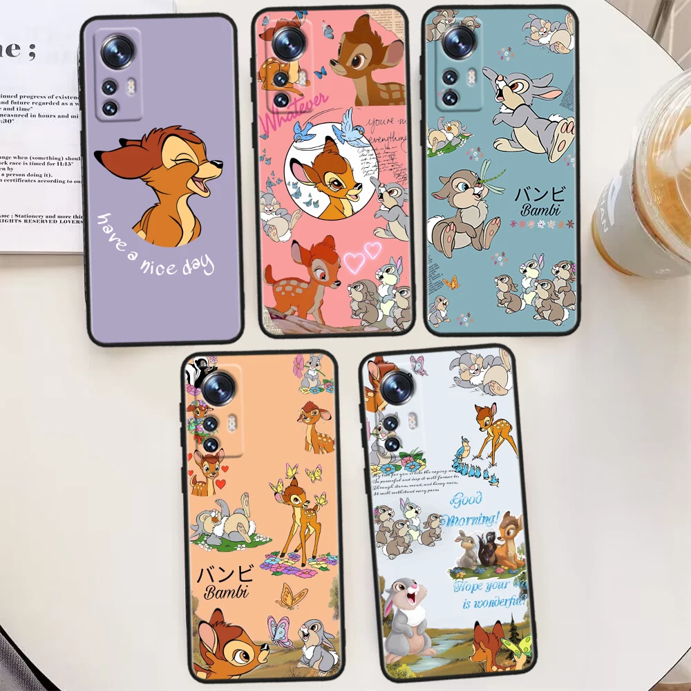 Bambi Thumper Disney Per Xiaomi Mi 13 Ultra 12T 12S 12X 11I 11X 11T Play Hypercharge Lite Pro Custodia Per Telefono Nera