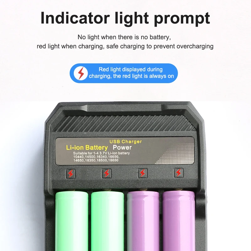 18650 Battery Charger For 18350 26650 16340 14500 18500 18650 Battery Holder Power Bank Shell Rechargeable-Battery Charger Case