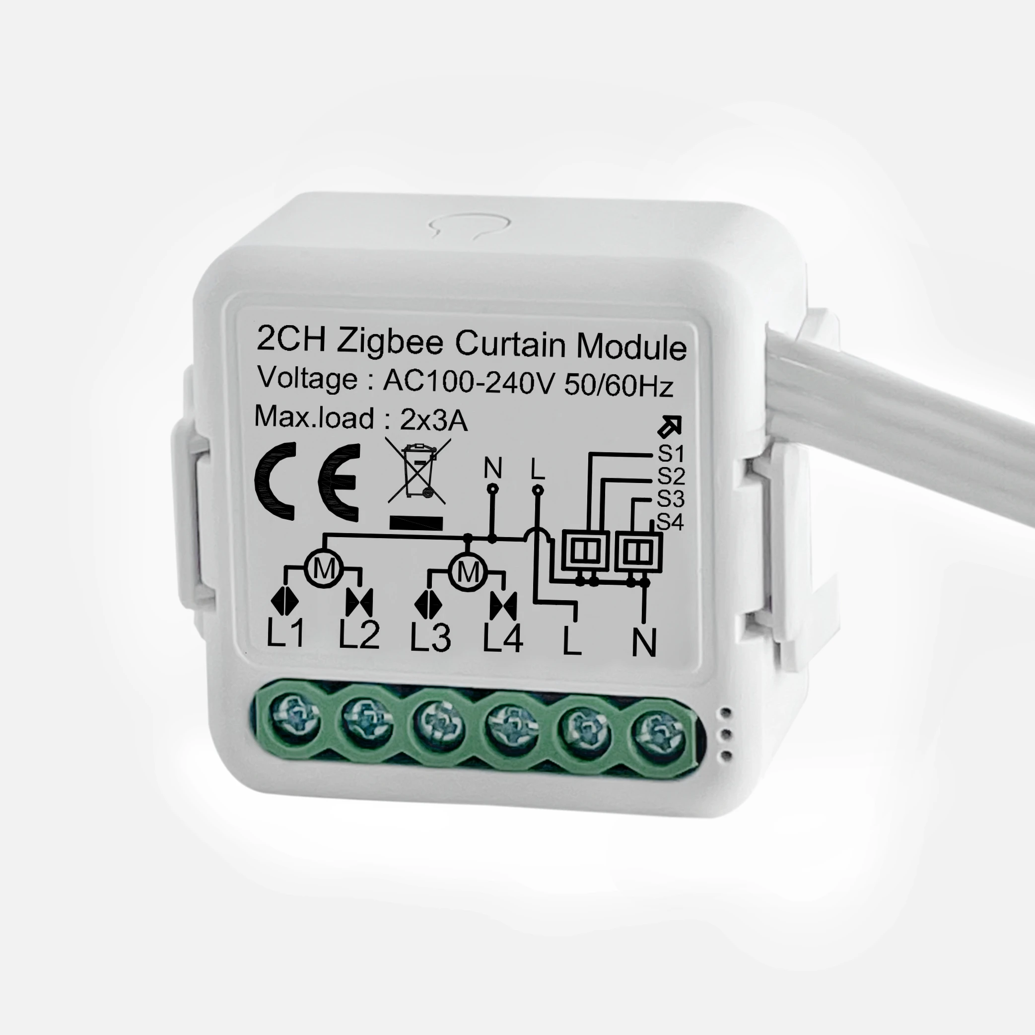 Tuya Smart ZigBee Blind Curtain Switch Module Support 2 Way Control Roller Shutt