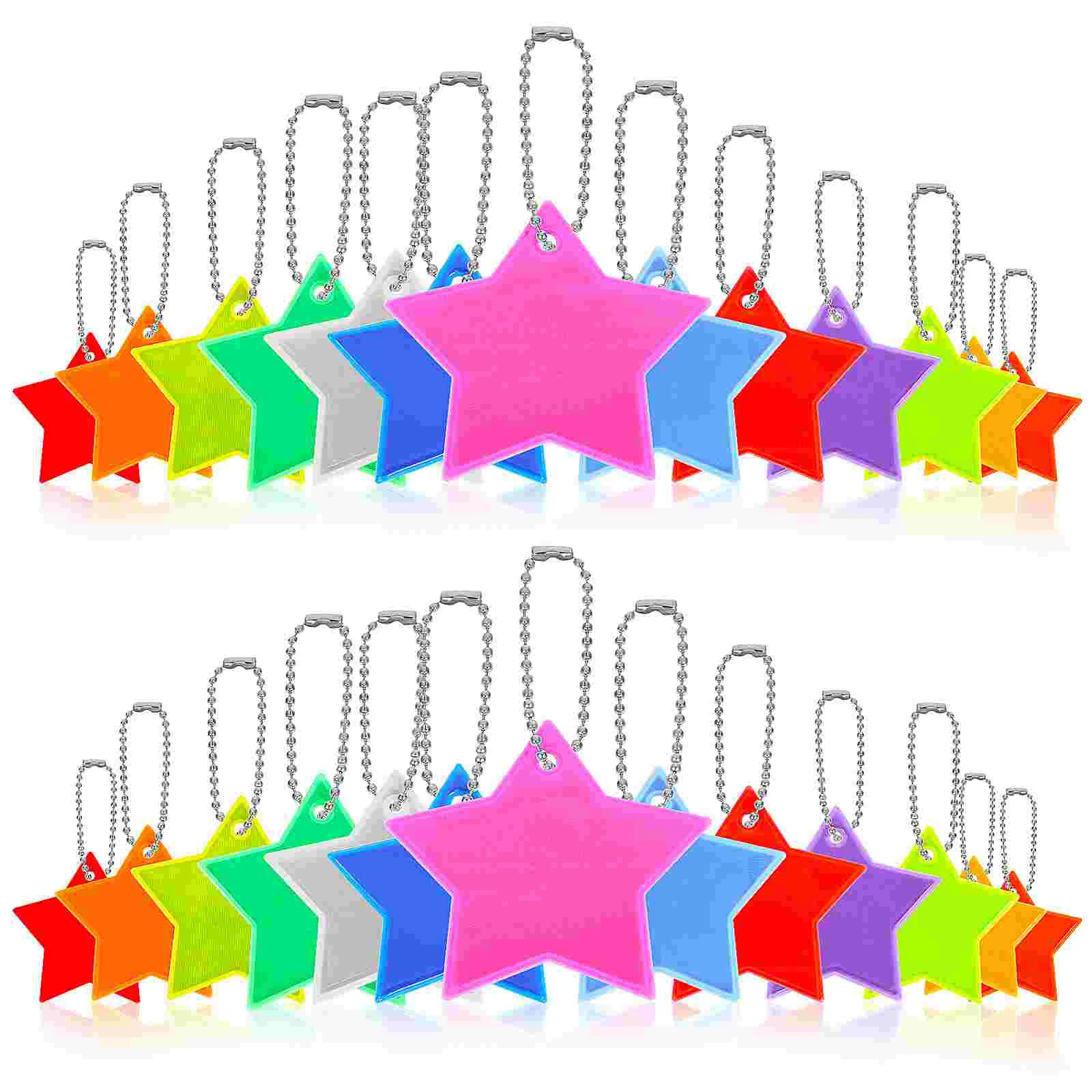 

26 Pcs Key Chain Sport Accessories Reflectors Pendants Bag Hanging Safety Reflective Gear Gears Stylish Pvc Lattice