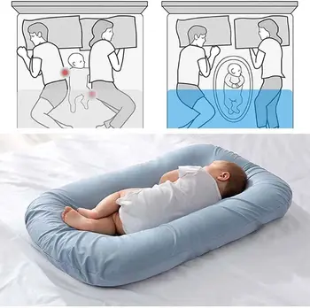 Paraurti per culla pieghevole per neonato, lettino per nido, culla portatile, lettino da viaggio