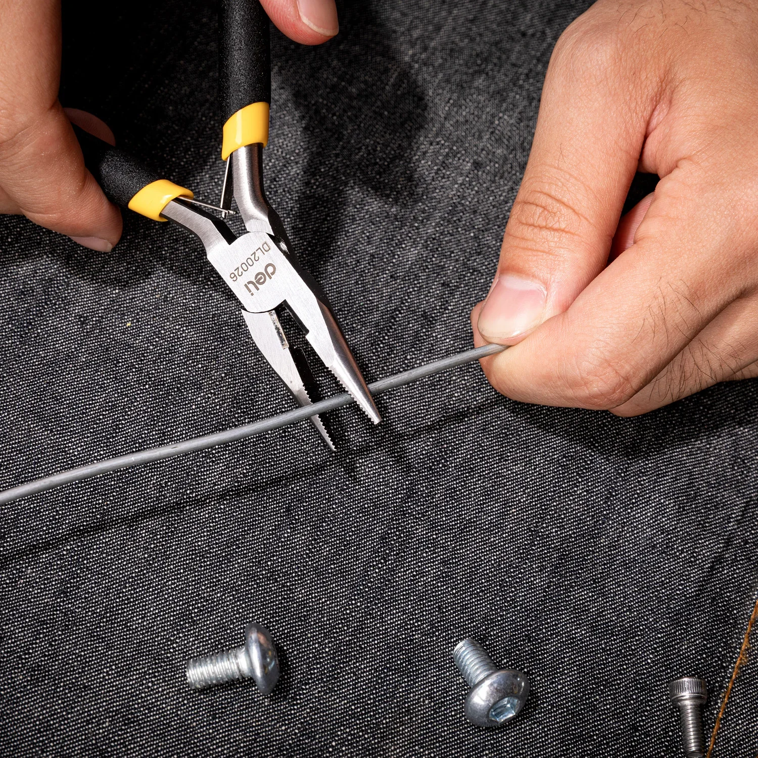 DeLi 5 인치 미니 긴 코 펜치 범용 와이어 커터 다기능 하드웨어 전기 핸드 툴 DIY 쥬얼리 용 펜치