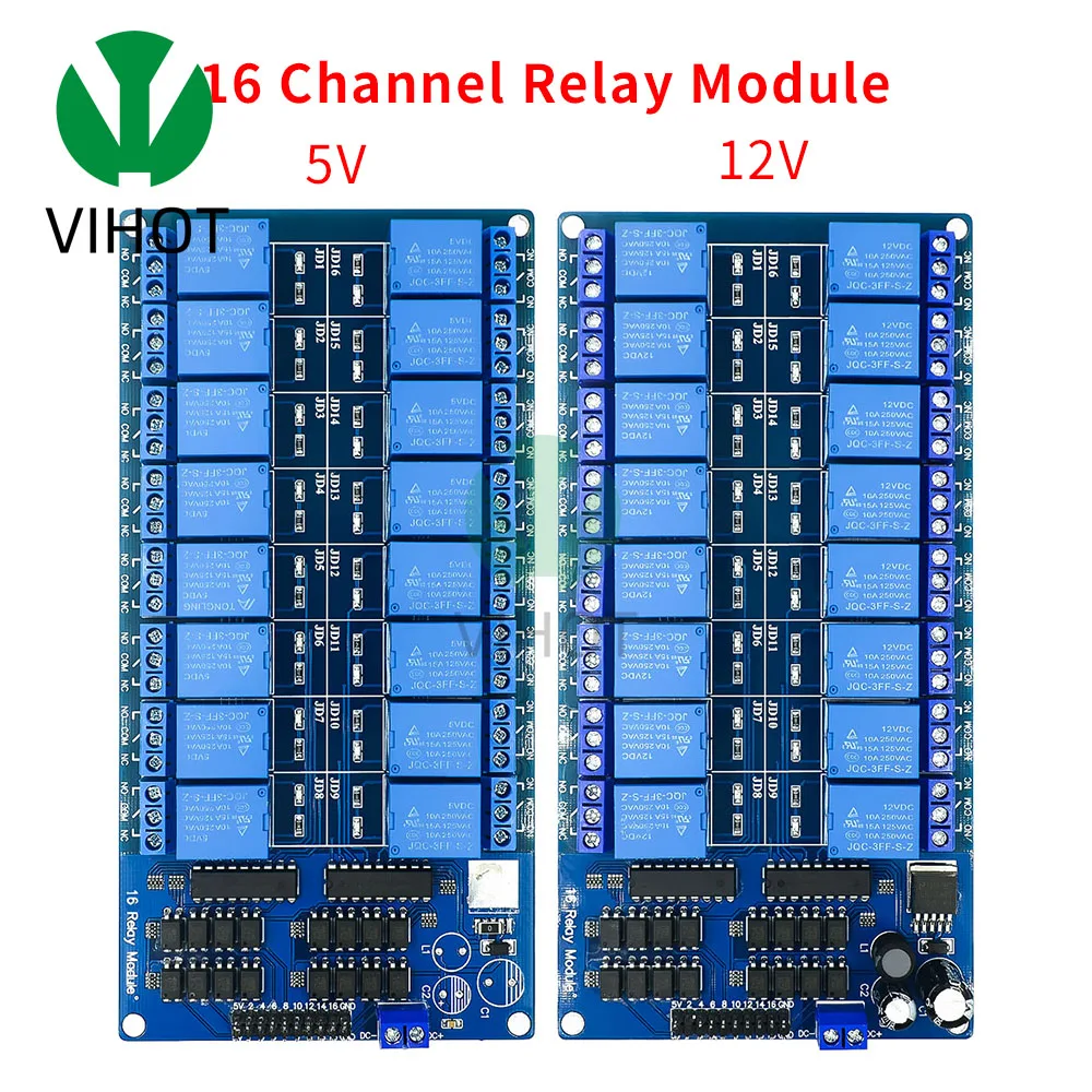 1pcs 5v 12v 16 Channel Relay Module For Arduino Arm Pic Avr Dsp ...