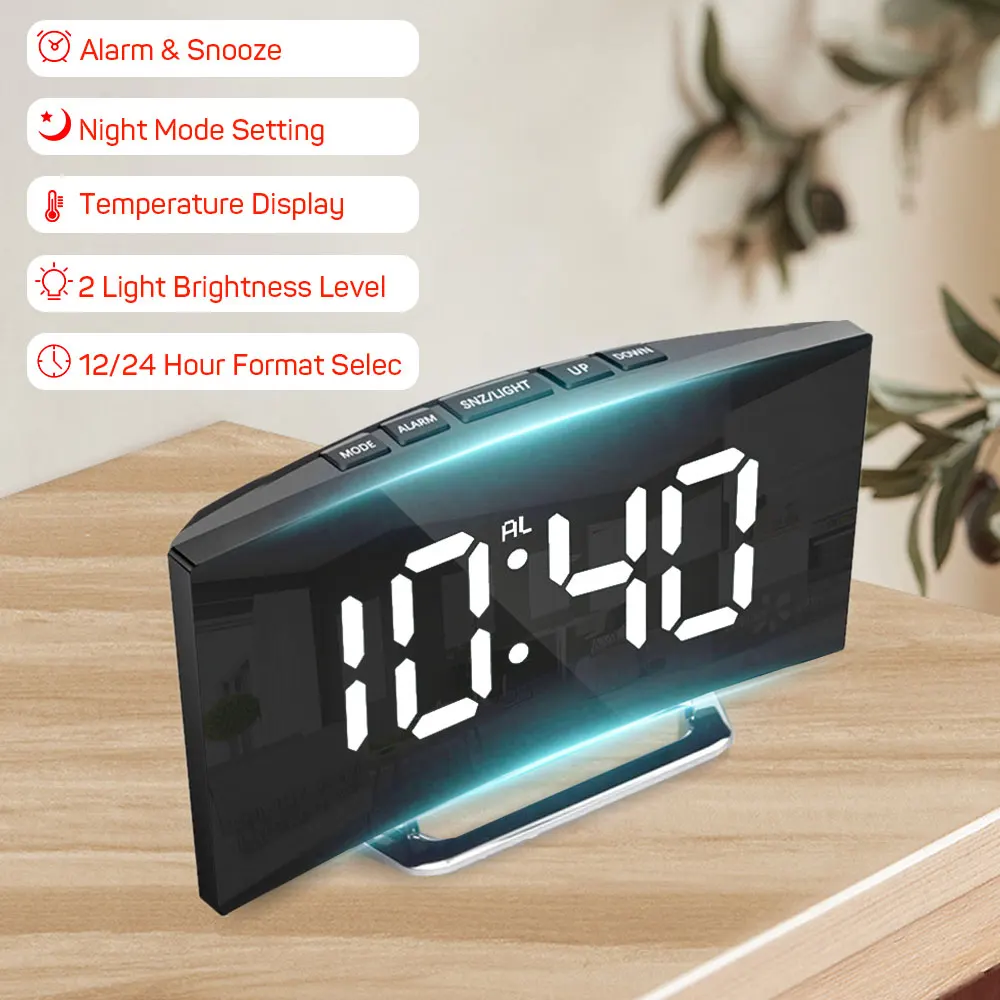 Multifunctional Travel Thermometer Backlight Clock Digital Alarm Flashlight  Snooze Display Time Electronic Home Outdoors Timing - AliExpress