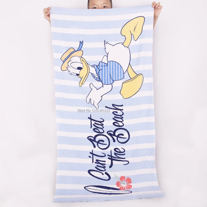 

Хлопковое банное полотенце Disney, Стич, Микки, Минни, Дональд, Дак, Маргаритка, пляжное полотенце, мультяшный рисунок, подарок для мальчиков и девочек, 60x120 см