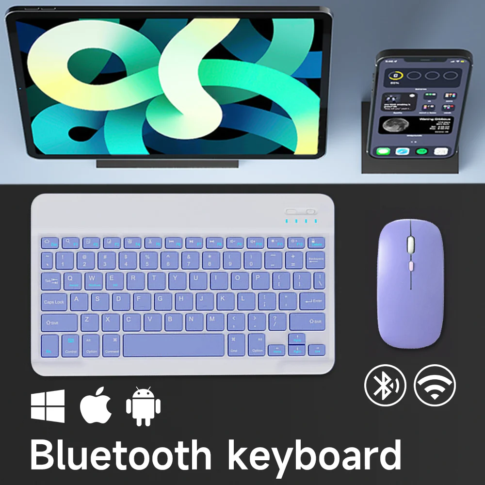 Wireless Keyboard For iOS Android Windows Bluetooth Teclado For Xiaomi ...
