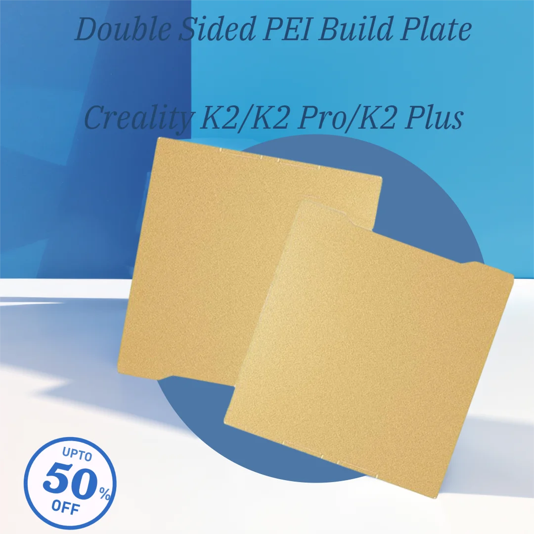 Strukturierte PEI-Bauplatte für Creality K2/K2 PRO/K2 PLUS 3D-Druckerbett, doppelseitiges Premium PEl pulverbeschichtetes Federstahlblech