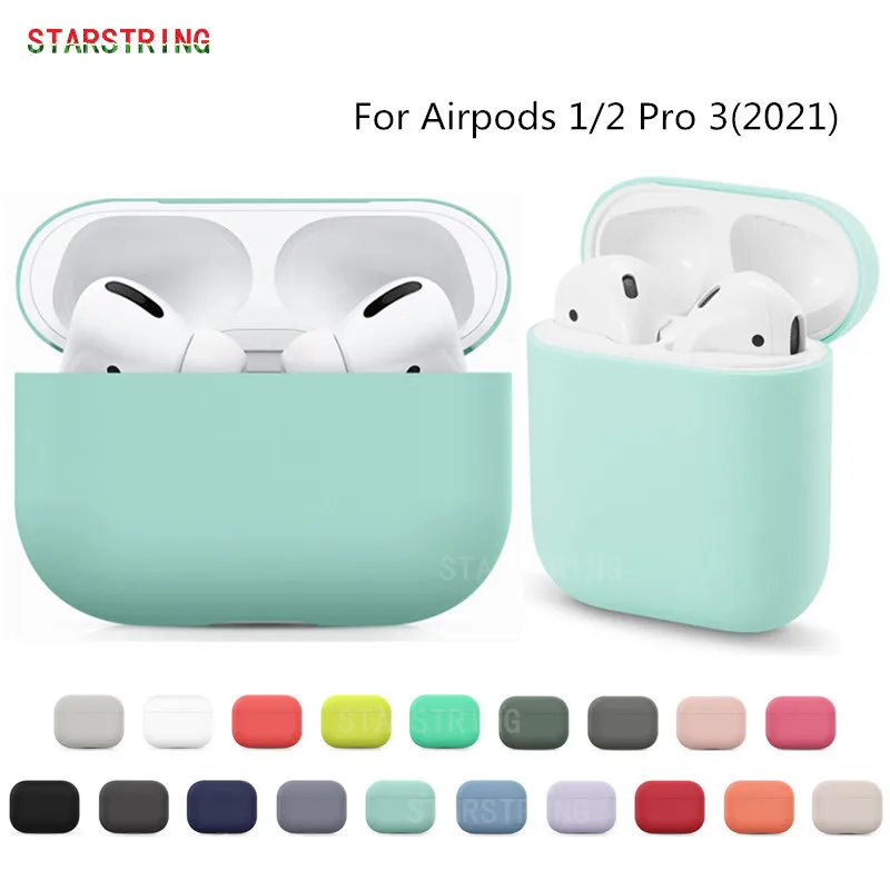 Cases For Apple Airpods Case 1 2 3 cute Protective Bluetooth Wireless Silicone Earphone Cover Air Pod Pro case airpods | Электроника